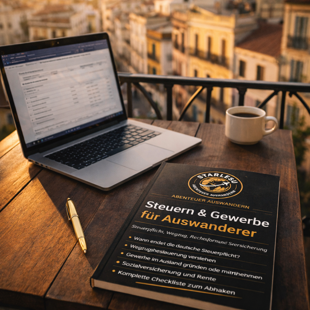 Selbständiger Auswanderer beim Steuer-Check